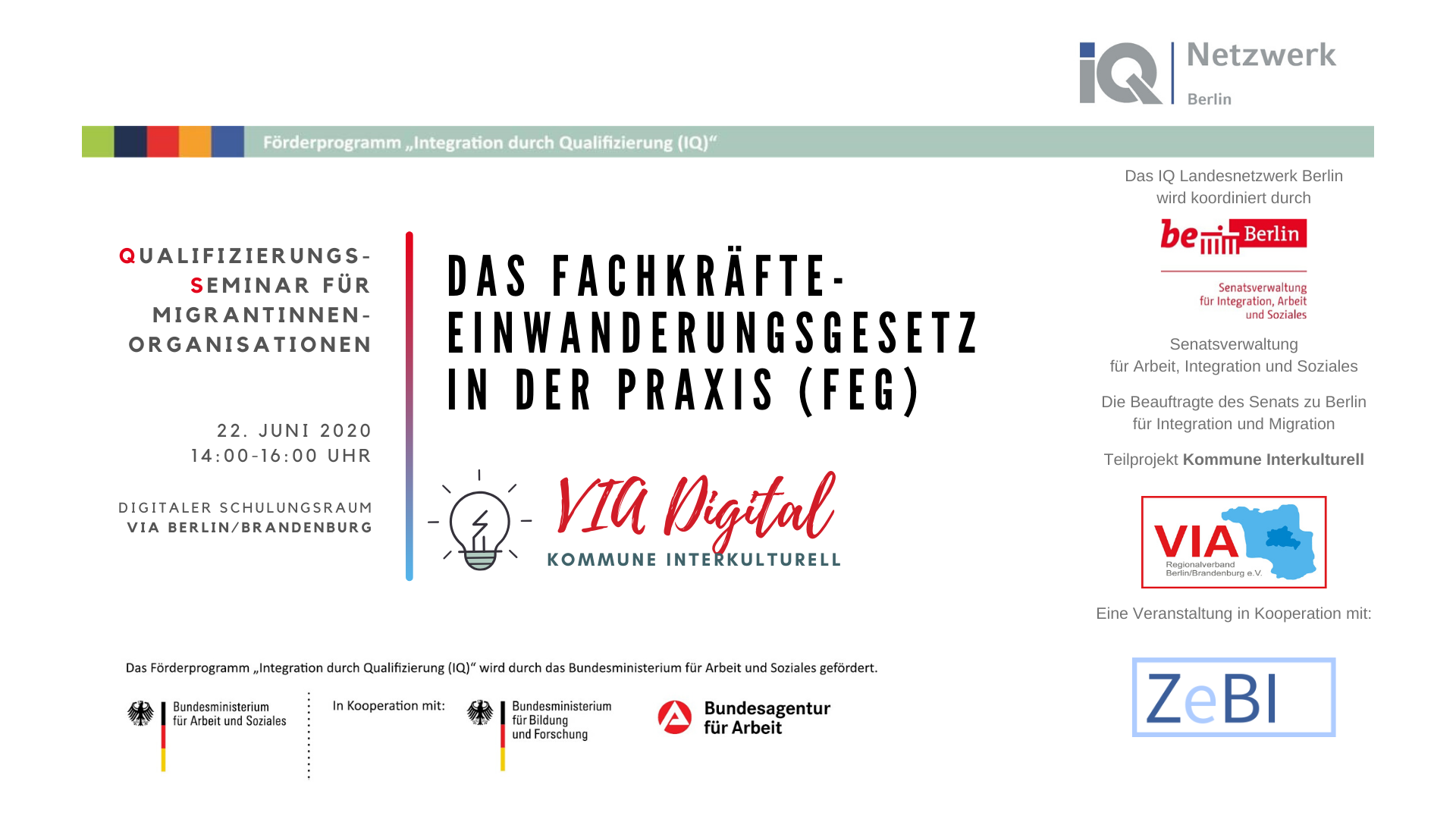 Vorschau Qualifizierungsseminar Fachkräfteeinwanderungsgesetz in der Praxis